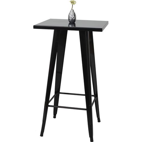 [NEUWERTIG] Stehtisch HHG-906, Bistrotisch Bartisch, Metall Industriedesign 105x60x60cm schwarz