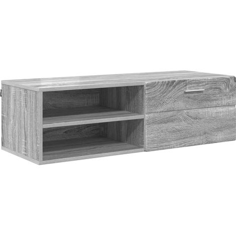 Armario de Madera con cajón Gris Sonoma 100,5 x 39 x 30 cm vidaXL