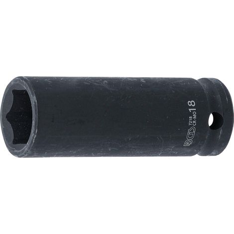 Llaves de vaso impacto hexagonal, largo  entrada 12,5 mm (1/2")  18 mm (1/4)