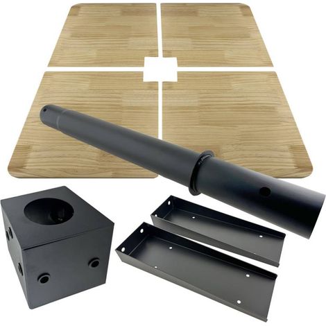 Kit de mesas de madera para poste de farola modular (1/4)