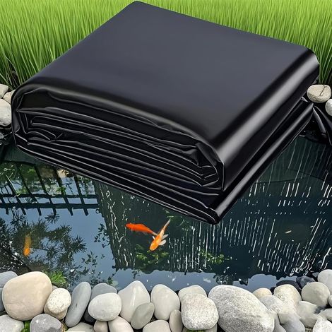 1 Bâche Étang HDPE Noir Imperméable Membrane Flexible Pour Bassin Koï Jardin Paysage (1/5)