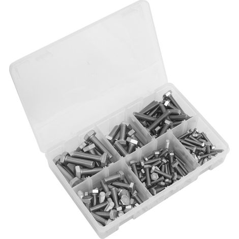 Sealey Stainless Steel Setscrew Assortment M5-M10 150pc