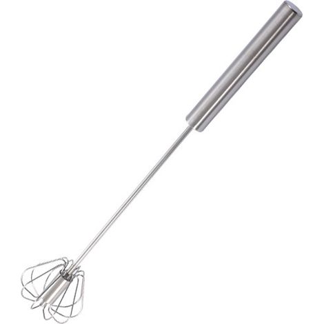 Frusta semiautomatica, frusta in acciaio inox, frusta rotante manuale per montare, mescolare e amalgamare (modello piccolo)