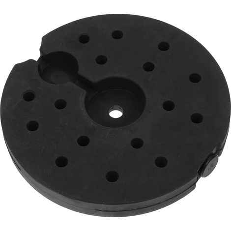 Socle Lesté Carré - 1 Pièce - En Métal Robuste - Stabilité Renforcée Anti-Bascule - Pour Lampadaire et Lampe de Bureau - 19x19x2 cm Noir