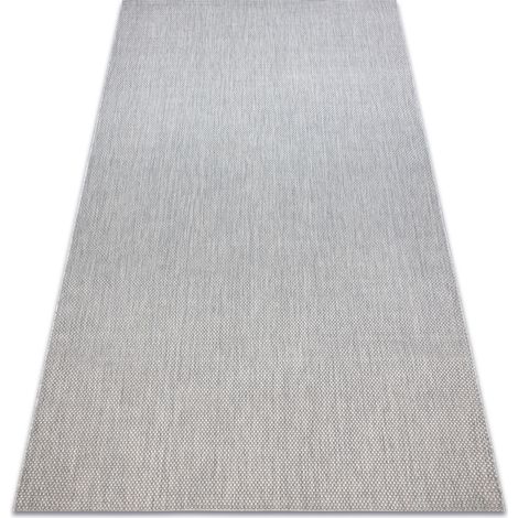Carpet FLAT 48663/037 SISAL - silver PLAIN grey 120x170 cm