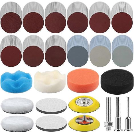 Bohrmaschinen-Polierset mit 133 Schleifscheiben und Polierpads à 7,6 cm (3 Zoll) (siehe Abbildung). (1/5)