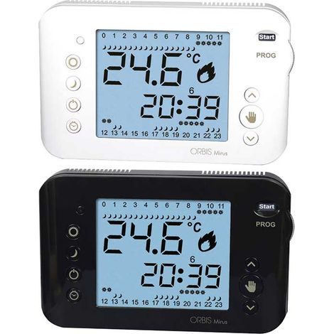 CRONOTERMOSTATO DIGITALE ""MIRUS"" PROGRAMMAZIONE GIORNALIERA/SETTIMANALE Bianco