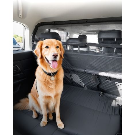 VEVOR Barriera per Auto per Cani Universale da 1170 mm Divisorio per Auto per Spazio di Carico, Barriera per Animali Domestici per Veicoli con Rete Trasparente, per Piccoli SUV, Camion e Veicoli, Nero