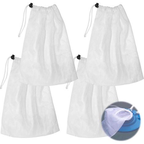 10 Pack Pool Cleaning Bags, Fine Mesh Filter Bags for Pool Vacuum Cleaner, Mesh Bags with Drawstring and Tie Cord for Pool Leaf Cleaning MUMU (1/4)