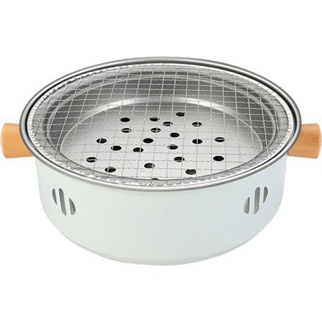 Tragbarer Grill, Holzkohlegrill, runder Edelstahlgrill