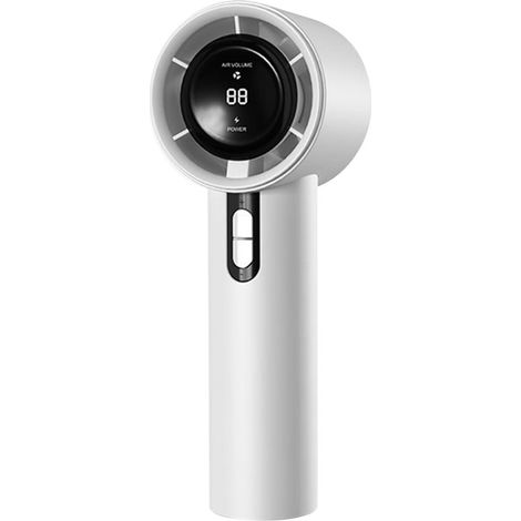 Ventilador eléctrico de mano,Ventilador de mano portátil recargable,soplador de escritorio USB con pantalla digital para uso en exteriores (1/5)