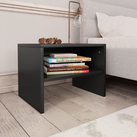 Maison Exclusive - Nachttische 2 Stk. Schwarz 40x30x30 cm Holzwer