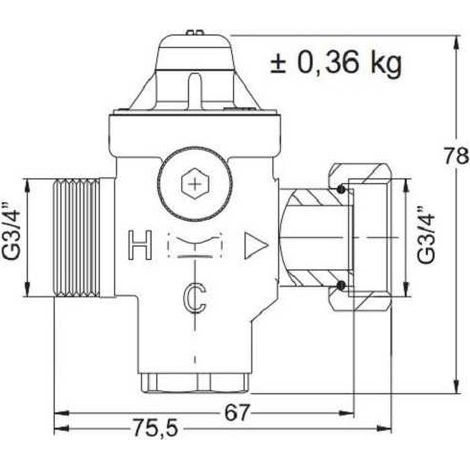 Riduttore di pressione nickelato Watts Industries Rédufix 3/4 pollici