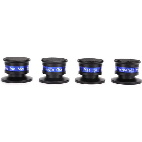 Pieds d'isolation Preffair avec pointes pour platine vinyle, CD, DVD et amplificateur - Noir, amortisseurs audio antivibrations (1/5)