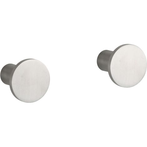 Paire de patères murales en acier inoxydable AISI 304 Arqea Tuttotondo AD4520  Acier inoxydable (1/2)