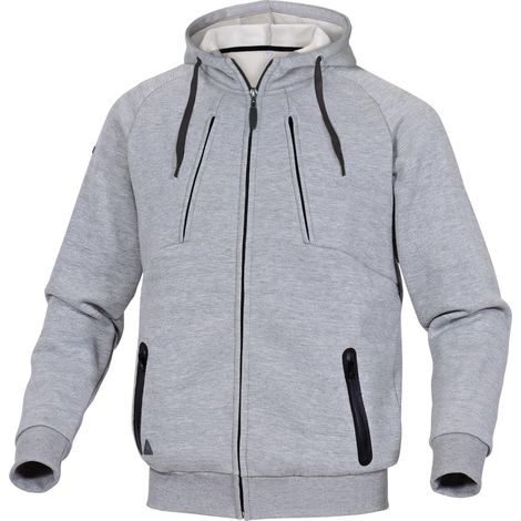 Chaqueta de trabajo delta plus forro polar gris claro cremallera