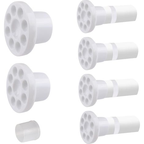 Lot de 4 embouts de tige en caoutchouc antidérapants et imperméables pour poteaux télescopiques de 19 à 22 mm (blanc) (1/5)