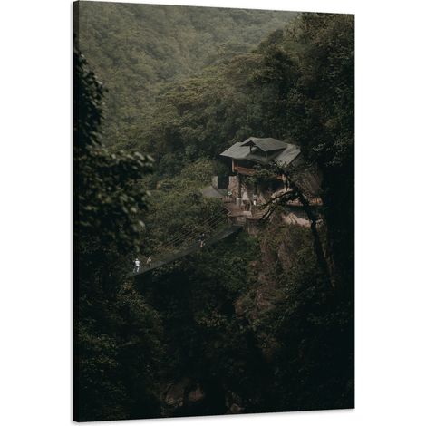 Stampa su tela "Casa nella natura in montagna" 60x90 cm
