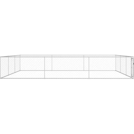 Maison Exclusive - Outdoor-Hundezwinger Verzinkter Stahl 6 x 6 x (1/5)