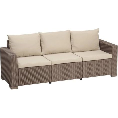 Sofá 3 Plazas California Cappuccino - 198x68x71,5 cm (1/3)