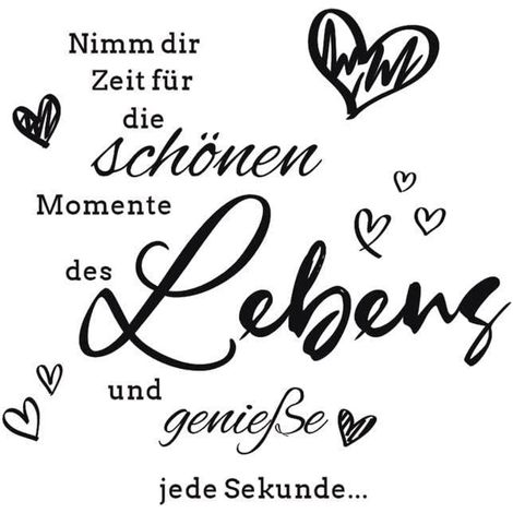 Wandtattoo nimm dir Zeit für die schönen Momente wandtattoo wohnzimmer Sprüche zitate Wandsticker Flur und Diele (1/5)