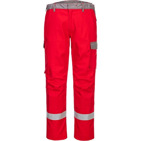 Pantaloni Bizflame Ultra Bicolore - Taglia 48 - Rosso - Portwest