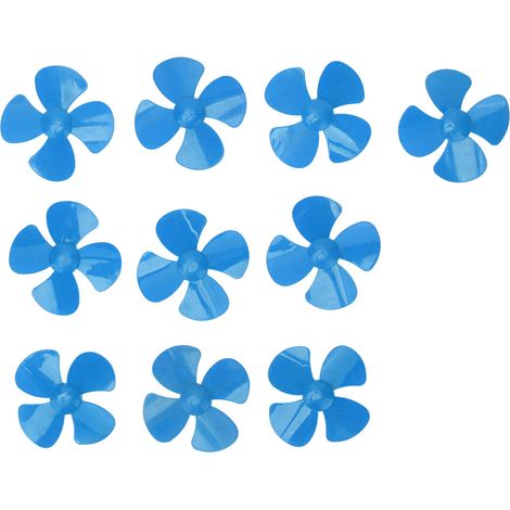 Elica in plastica a 4 pale da 80 mm, confezione da 10, accessori per kit di modelli rotanti fai-da-te, foro da 2 mm, XR-149 blu (1/5)