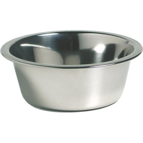 Ciotola 34 cm - 6,8 l: Ciotola in acciaio inox con profilo per cani e gatti