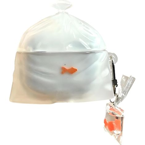 Coque en silicone liquide 3D réaliste pour écouteurs Poisson flottant (1/5)