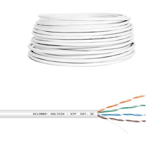 Vultech SC13002-50 Netzwerkkabel Weiß 50 m Cat5e U/UTP (UTP)
