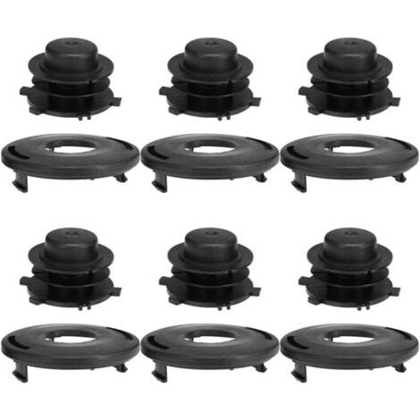Juego de 6 carretes y tapas de repuesto para la cubierta del cabezal Stihl 25-2 FS 90 100 110 120 130 55 80 83 85