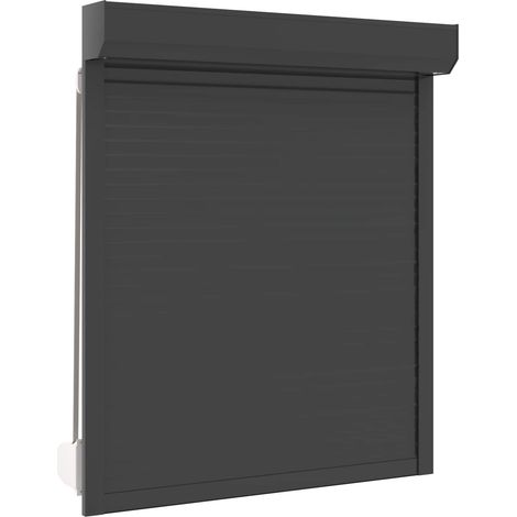 Rollladen Anthrazit 110 x 130 cm Aluminium und Polyurethan vidaXL