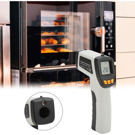 Thermomètre infrarouge portable haute précision XRCLIF-420E, thermomètre haute température sans contact, pistolet de mesure de température infrarouge (1/5)