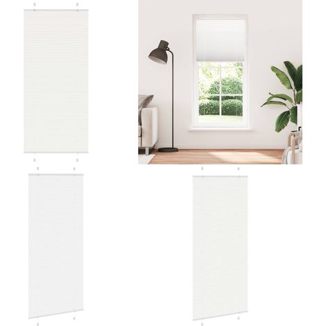 vidaXL Plissee Weiß 95x200 cm Stoffbreite 94,4 cm Polyester (1/5)