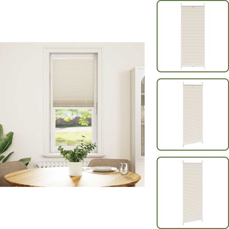 Plissee Faltrollo Rollo Plisseerollo 60x125cm Creme - Sonnen- Und Sichtschutz - Plissee - Faltrollo - Rollo - Fensterdekoration (1/5)