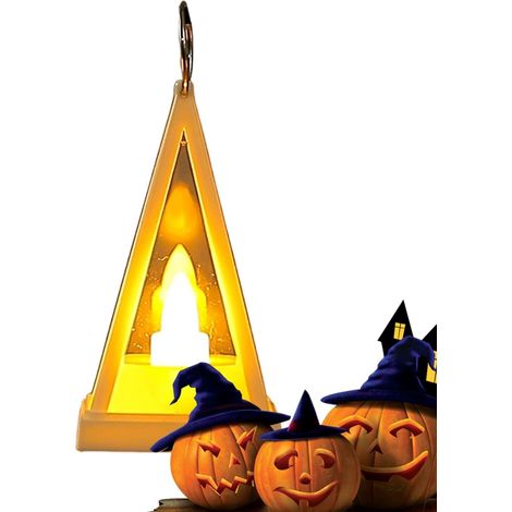 Halloween LED-Kerzenlaterne Gruselige Aufhängbare Umgebungslicht-Lampe Flackernde Flamme Halloween Kerzenlaterne Für Hausbesitzer Veranstaltungsplaner Liebhaber Eingangsveranda Spukhaus Schlafzi (1/5)