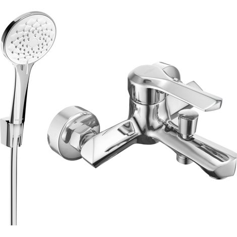 Mexen Sabre R74 rubinetto da vasca con set doccia, cromo - 7213R74-00 (1/3)