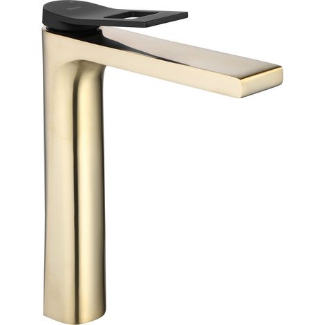 REA WASCHBECKENARMATUR SOUL GOLD SCHWARZ HOCH (1/4)