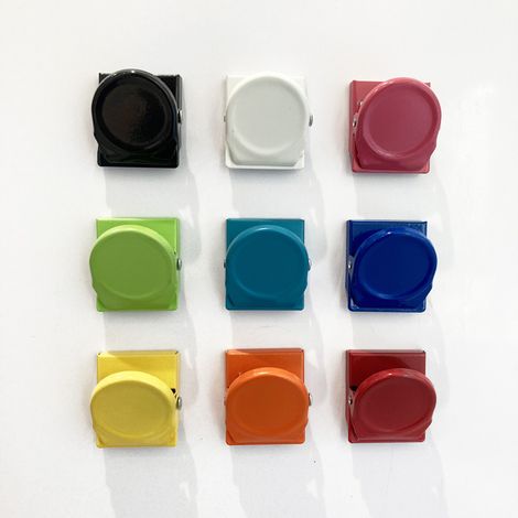 Sollbry Clips Magnétiques en Métal pour Réfrigérateur, 9 Pièces Aimant de Réfrigérateur Clips Puissant, Clips Bulldog Magnétiques, pour Bureau, Maison, Tableau Blanc Magnétique Mémo Note Clip en Métal (1/5)