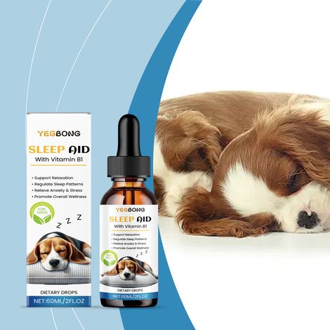 Gouttes pour le sommeil des chiens - Formule douce pour soulager l'insomnie chez les chiens - 60 ml (1/5)