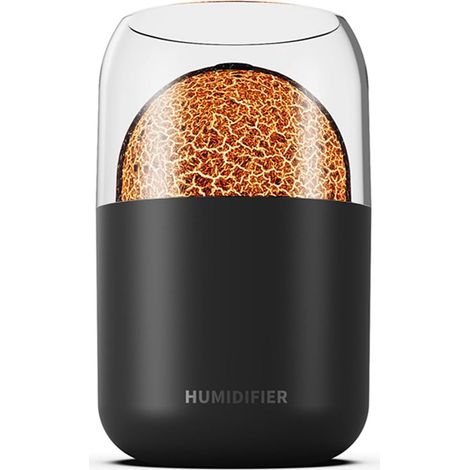 Humidificador portátil de 300 ml con luz LED nocturna USB y 2 modos de cambio de color, color negro. (1/5)