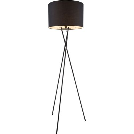 Globo - lámpara de pie - Gustav - negro - metal - Ø 62cm - E27 - (1/5)