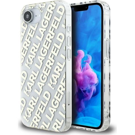 Karl Lagerfeld IML Repeat Logo Gold iPhone 16e Hülle (1/5)