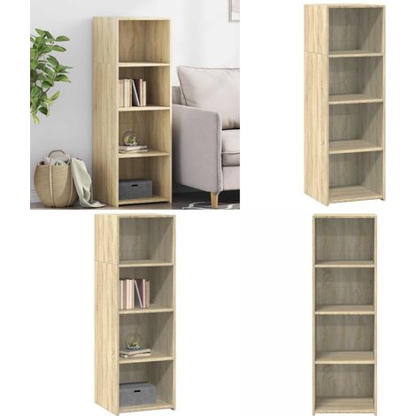 Buffet chêne sonoma 40x41x124 cm bois d'ingénierie - Buffet Design Intemporel - Meuble Rangement Cuisine - Commode Bois - Buffet Chêne Sonoma - Buffet Moderne - Home & Living (1/5)