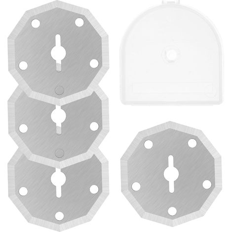 4 Stück Rollschneider Ersatzklingen 42mm Rotary Cutter Ersatzklingen mit Aufbewahrungsbox Edelstahl Rollschneider Klingen für Quilten Scrapbooking Nähen Kunsthandwerk (1/5)