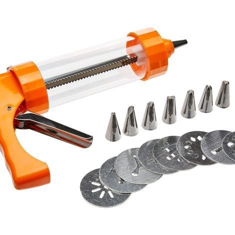 Ghidini Easy Dolce Ausstechform-Spritze, 7 Düsen, 9 Formen (1/3)