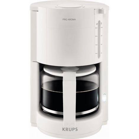 Krups F 309 01 ProAroma Filterkaffeemaschine Weiß 1,25 Liter