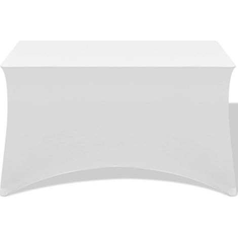 Maison Exclusive - Fodere Elasticizzate per Tavolo 2 pezzi 183x76x74 cm Bianco