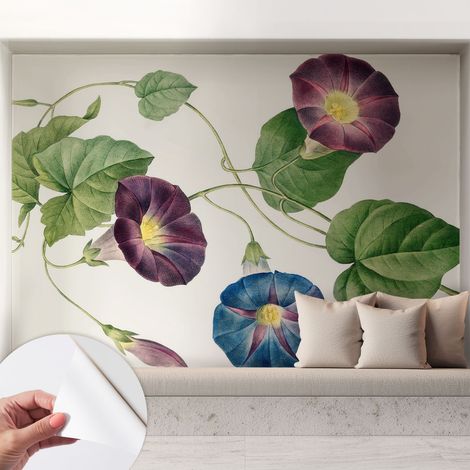 Carta da parati autoadesiva - impermeabile - murale da parete - decorazione murale - Eleganza floreale 208x146 cm (1/5)