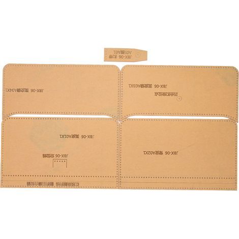 Schablonenset zur Herstellung von Ledertaschen, Lederwarenaccessoires und Acrylgeldbörsen (1/5)